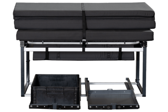 Produktbild vom Heckausbau mit zwei Auszügen für Euroboxen